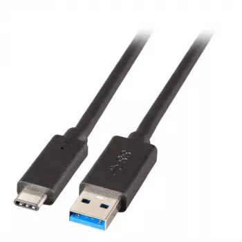 EFB Elektronik USB 3.2 Gen 1 SuperSpeed laidas, Type-A kištukas – Type-C kištukas, 3A, 5 Gbit/s, 0,5 m, juodas