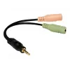 Logilink Audio Jack Adapter, 4-Pin, 3,5 mm Stereo Male to 2x 3,5mm Female, 0,15 m