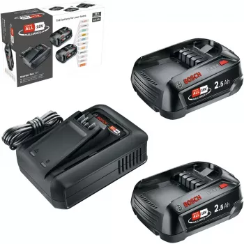 Bosch 18V Starter Set 2 x 2.5 Ah Batteries + AL 18V-44 Charger (1600A031T5)