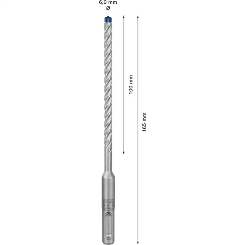 BOSCH EXPERT SDS plus-7X Gręžtuvas betonui 6mm 100mm darbinis ilgis 30 vnt. rinkinys