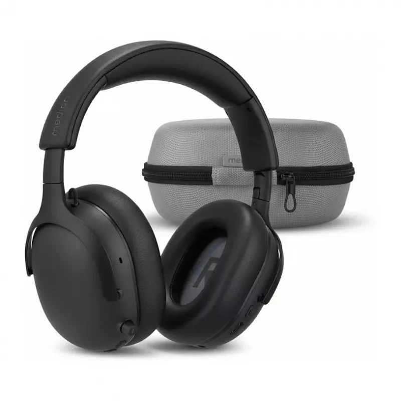 MEDION LIFE HX-1 Plus Ausinės Uždedamos Juodos ANC Bluetooth 5.2 100h Baterija IPX4