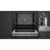 SIEMENS HM736GAB1 iQ700 įmontuojama orkaitė su mikrobangų krosnele, juoda, 60 cm, Home Connect