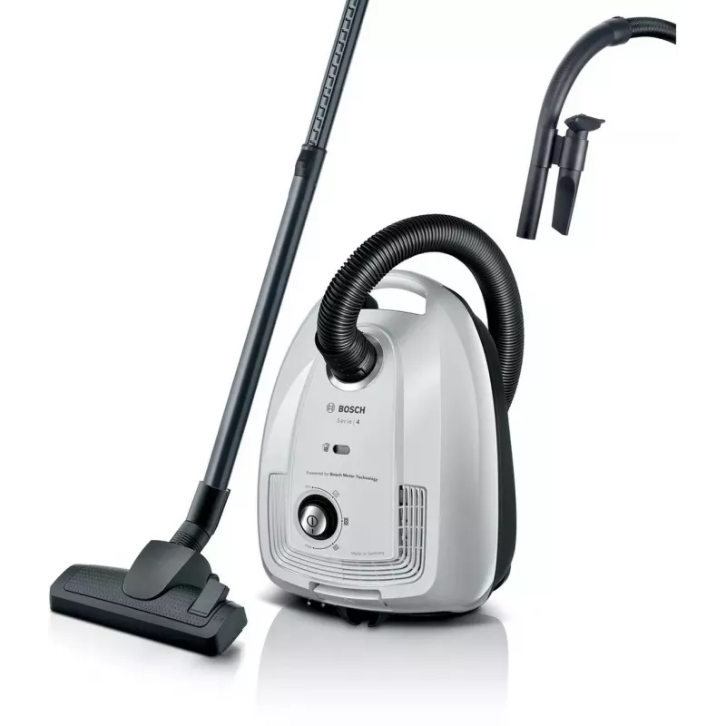 Bosch BGL38WH2 Dulkių Siurblys Su Maišeliu, 600W, Baltas/Anthracitas