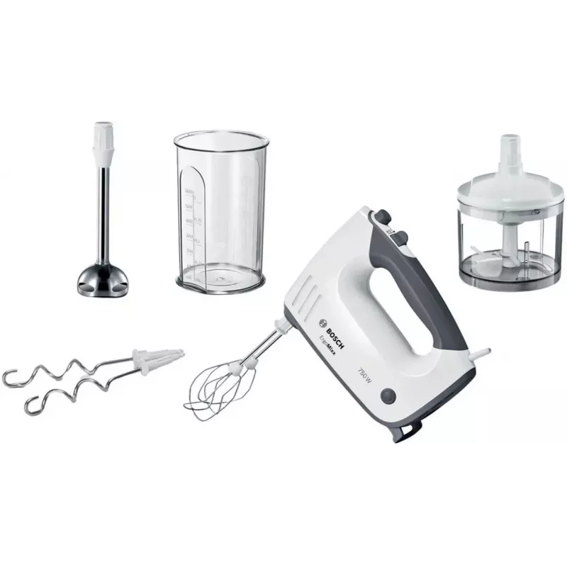 Bosch MFQ37480 ErgoMixx rankinis plaktuvas, 750 W, baltas/pilkas