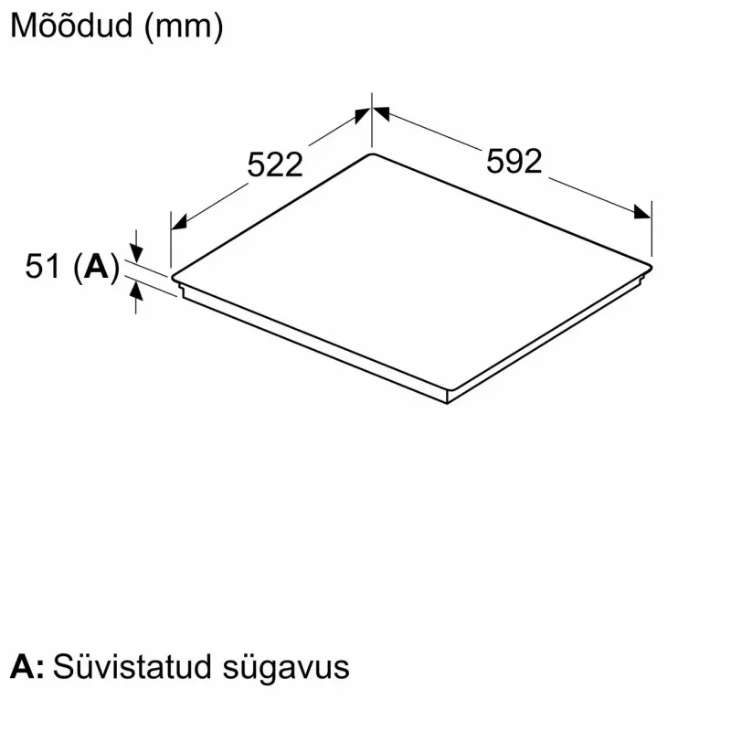 Bosch PIE61ABB5E Indukcinė kaitlentė 4 zonos TouchSelect juoda