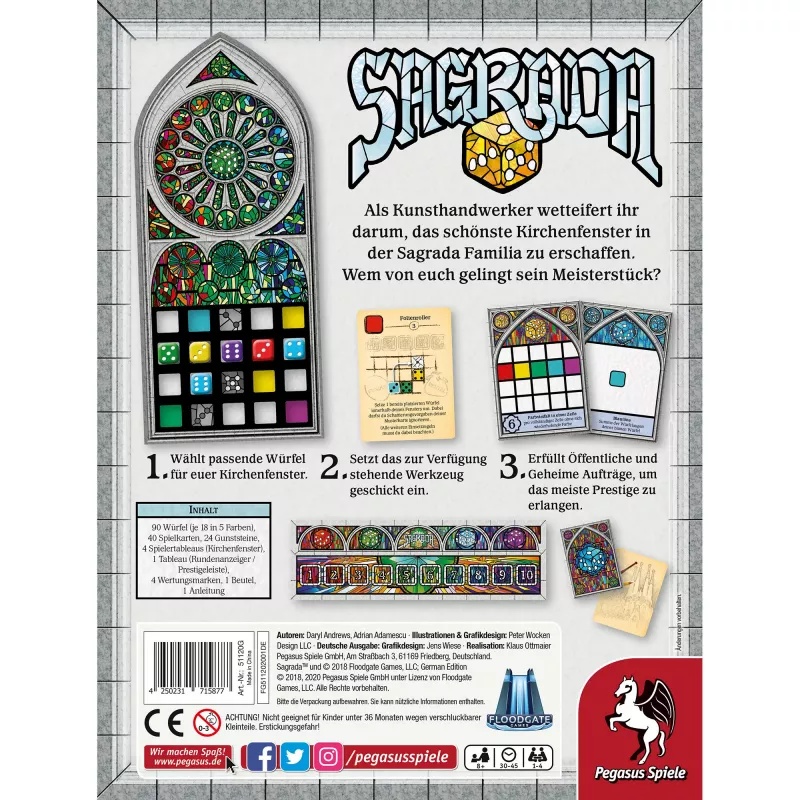 Pegasus Spiele stalo žaidimas Sagrada (51120G)