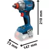 BOSCH Professional 18V kombinuotas rinkinys: plaktukinis grąžtas GBH 18V-22 + sukamasis grąžtas-suktuvas GSR 18V-65 + smūginis veržliasukis GDX 18V-285 (mėlyna/juoda, 3x 5.0Ah Li-Ion akumuliatoriai, dėklas įrankiams)