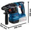 BOSCH Professional 18V kombinuotas rinkinys: plaktukinis grąžtas GBH 18V-22 + sukamasis grąžtas-suktuvas GSR 18V-65 + smūginis veržliasukis GDX 18V-285 (mėlyna/juoda, 3x 5.0Ah Li-Ion akumuliatoriai, dėklas įrankiams)