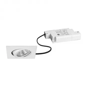 Brumberg 39365073 LED įleidžiamų prožektorių rinkinys BB05 kvadratinis baltas 3000K 6W 230V fazinis reguliuojamas sukimas