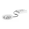 Brumberg 39353073 DAMITA LED lubinis prožektorius apvalus baltas 6W 230V IP65 pasukamas fazinis reguliuojamas 3000K šilta balta