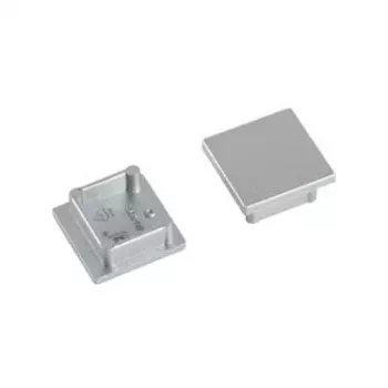 Brumberg 53039260 Galinių dangtelių rinkinys QUALITYFLEX LED profiliams, sidabrinis, plastikinis