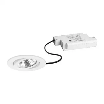 Brumberg 39363173 BB03 apvalus įleidžiamas LED prožektorius, baltas, 6W, 230V, fazinis reguliavimas, pasukamas
