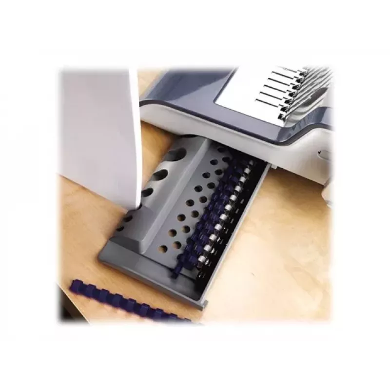 Fellowes Quasar-E 500 elektrinis kombinuotas segtuvas, 20 lapų perforatorius, 500 lapų segimo talpa, A4, 21 stačiakampė skylė, reguliuojama paraštė, metalinis/plastikinis korpusas, didelis atliekų dėklas
