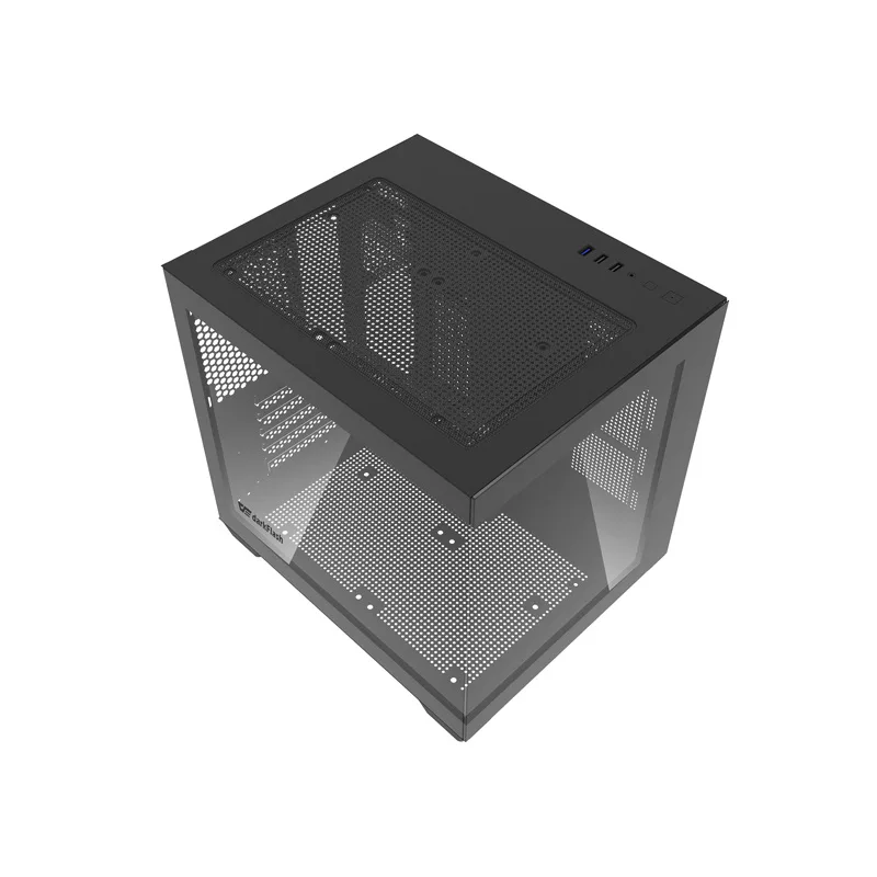 Darkflash C275P Mid-Tower Computer Case (Black) - Be Ventiliatorių