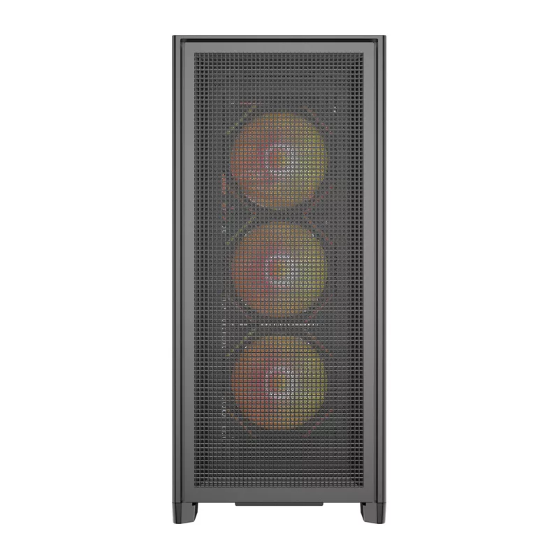 DarkFlash AIRNOVA Big Tower kompiuterio korpusas, E-ATX, 3 x 120 mm ventiliatoriai, USB-C Gen2, juodas