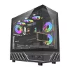 DarkFlash DS950 Mid-Tower Computer Case (Black) su 6 iš anksto sumontuotais ARGB ventiliatoriais