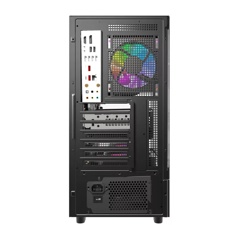 DarkFlash DS950 Mid-Tower Computer Case (Black) su 6 iš anksto sumontuotais ARGB ventiliatoriais