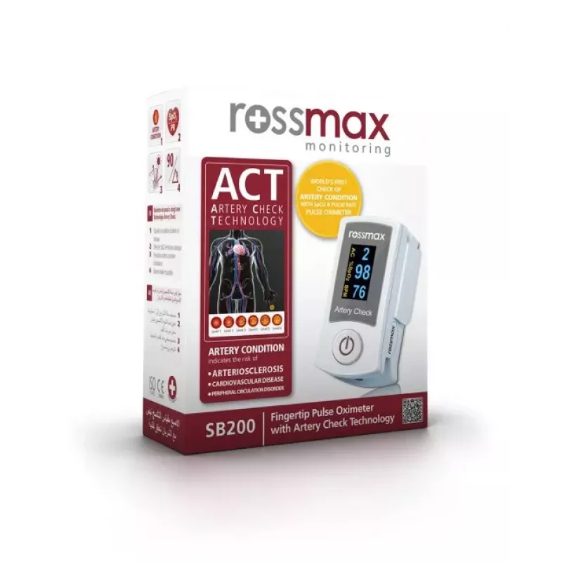 Rossmax SB200 Pulse Oximeter Fingertip su Artery Check Technology