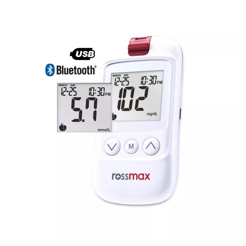 ROSSMAX HS200 BT kraujo gliukozės matuoklis su Bluetooth