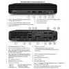 HP Renewed EliteDesk 800 G6 stalinis kompiuteris, Intel Core i5-10500T, 8GB RAM, 256GB SSD, Intel UHD Graphics 630, Windows 11 Pro, B klasė