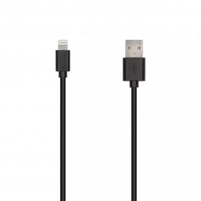 SEEK TOTI USB-A į Lightning, 2m PVC duomenų kabelis 2A (ne-MFI), juodas