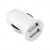 TOTI Dual USB automobilinis kroviklis su Micro USB laidu 1m 2.1A, baltas
