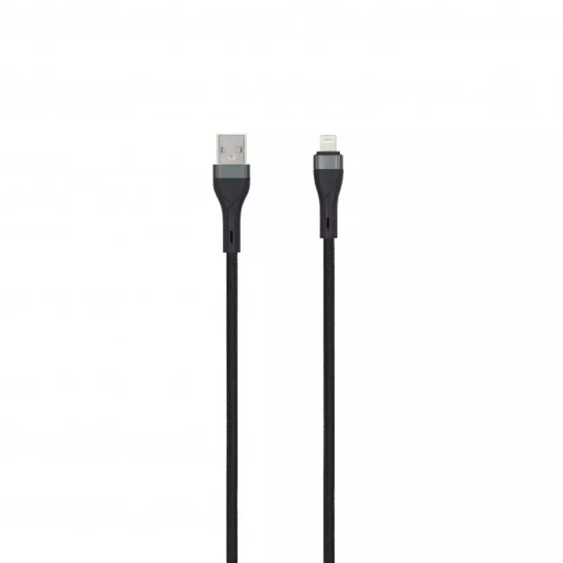 SEEK TOTI USB-A į Lightning 2m Pintas Laidas 2A (Ne MFI) Juodas