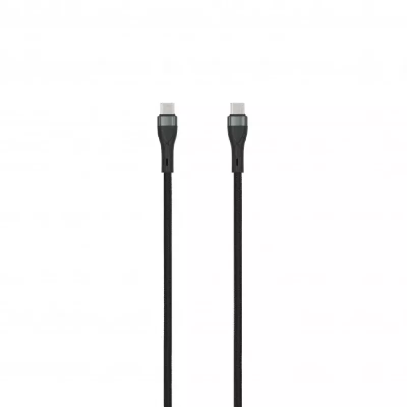 SEEK TOTI USB-C į USB-C pintas laidas 2m 3A juodas