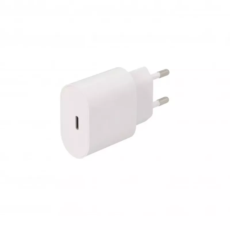 SEEK TOTI 20W Type-C PD sieninis greitasis įkroviklis su Type-C į Type-C 1 m PVC duomenų kabeliu 3A, baltas