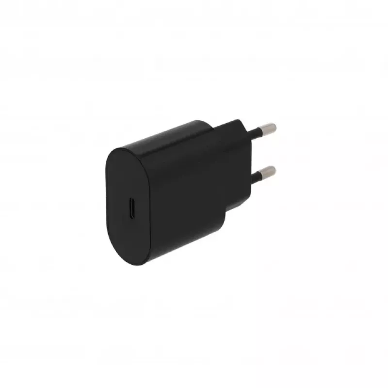 SEEK TOTI 20W Type-C PD sieninis greitasis įkroviklis su USB-C į USB-C, 1 m PVC duomenų kabeliu 3A, juodas
