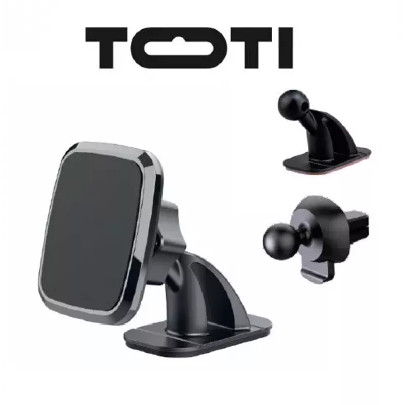 SEEK TOTI Magnetinis automobilinis laikiklis kvadratinės formos su 3M klijų tvirtinimu, juodas