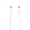 SEEK TOTI USB-C į USB-C Silikoninis Laidas 1m 3A Baltas