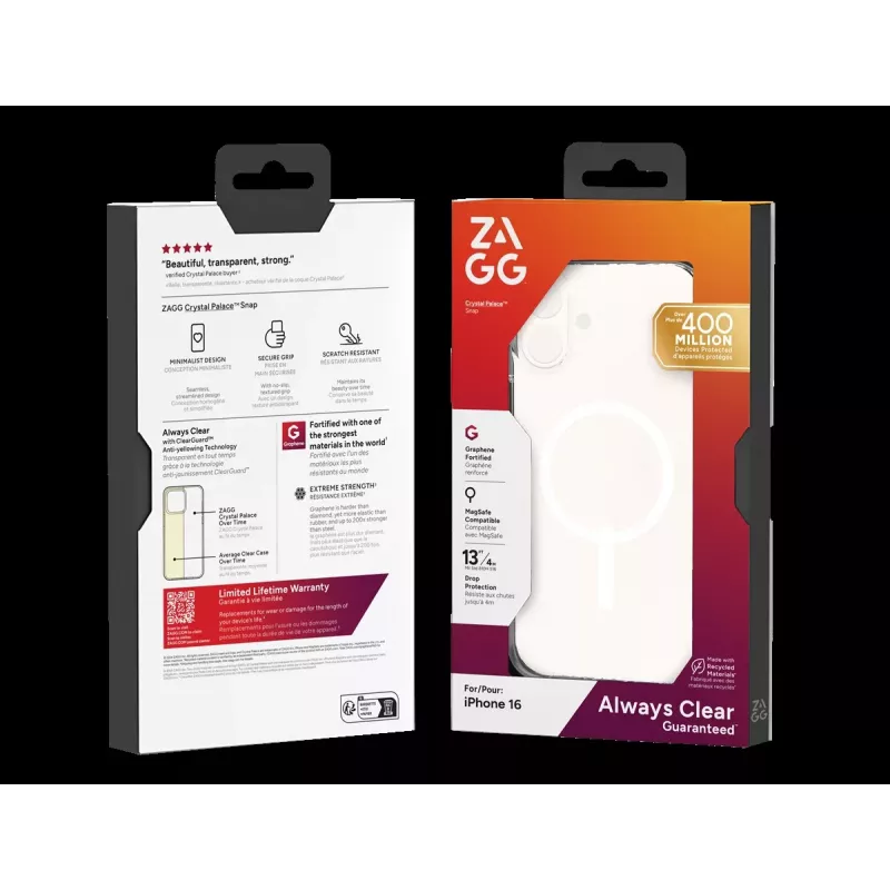 ZAGG Protection Bundle iPhone 16: Dėklas su MagSafe ir Ekrano apsauga