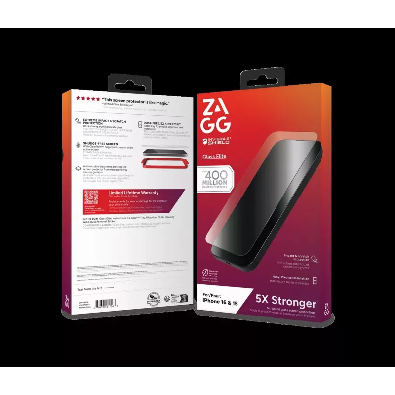 ZAGG Protection Bundle iPhone 16: Dėklas su MagSafe ir Ekrano apsauga