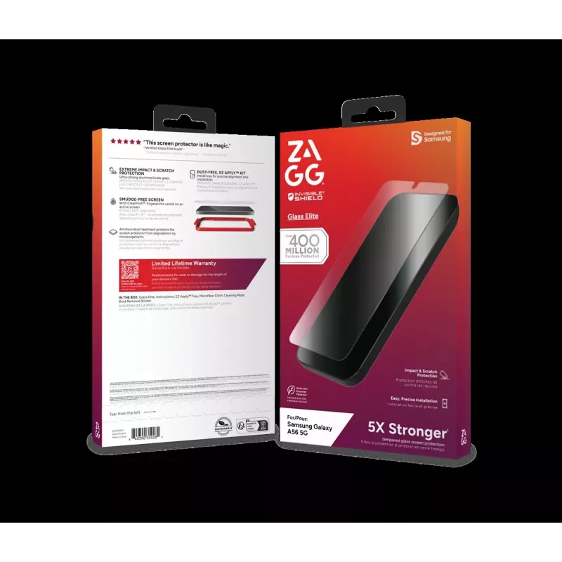 ZAGG Protection Bundle for Samsung Galaxy A56: Dėklas ir ekrano apsauga