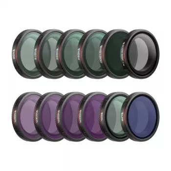Freewell filtrų rinkinys, skirtas DJI Osmo Action 3/4 – Mega Kit – 12 vnt.