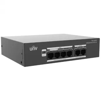 POE LANG NSW2100-6GT-POE-IN 6 prievadų PoE+ jungiklis su 4 PoE prievadais, Gigabit kylančiąja linija, SFP, 60W biudžetu, nevaldomas, skirtas ant stalo ar sienos