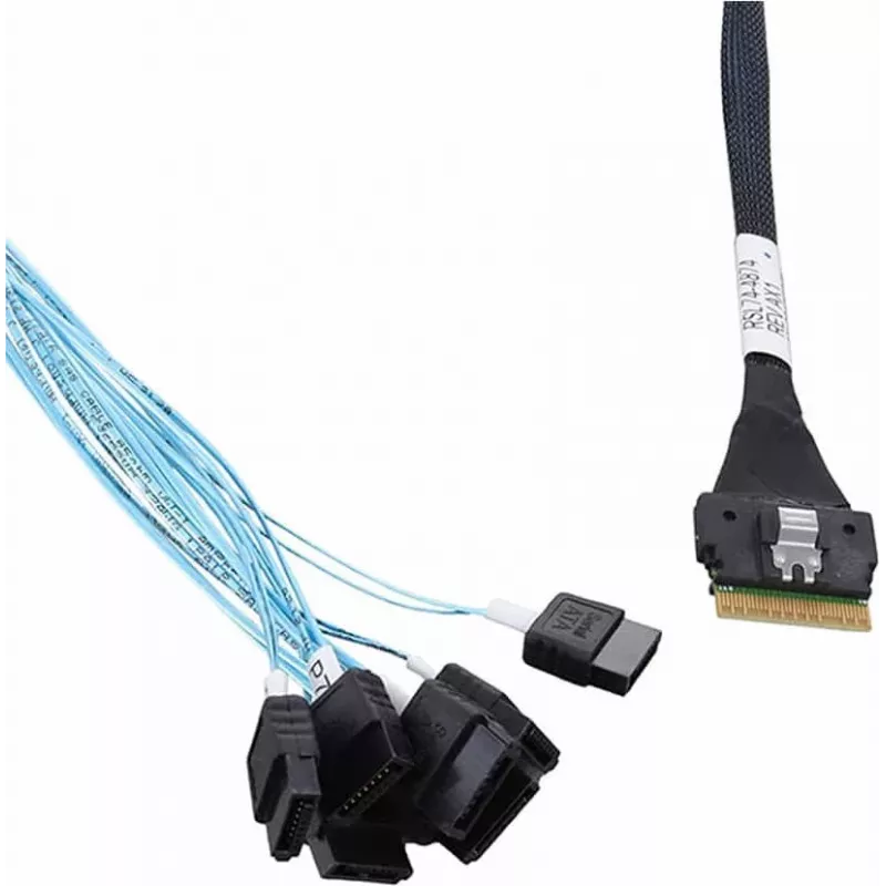 Microchip Adaptec vidinis SAS kabelis – 1x8 Slim SAS (SFF-8654) į 8x SATA – 0,8 m