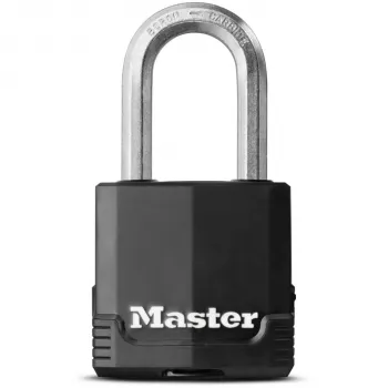 Master Lock M115EURDLF Excell Laminuota Spyna 49 mm Korpuso Plotis, 38 mm Kilpos Ilgis, Skirtingi Raktai, Apsauginė Danga, Vartams, Garažams, Tvoroms
