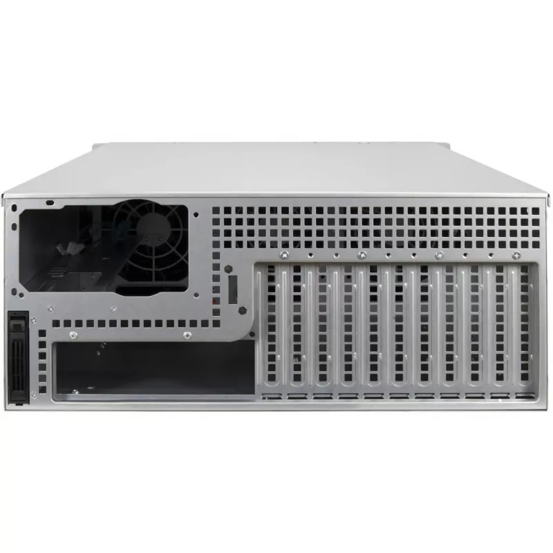 Inter-Tech IPC Storage 4U-4408-L 4U Rackmount Server Chassis, 8x 3,5 inch Hot-Swap, Be PSU, Juoda