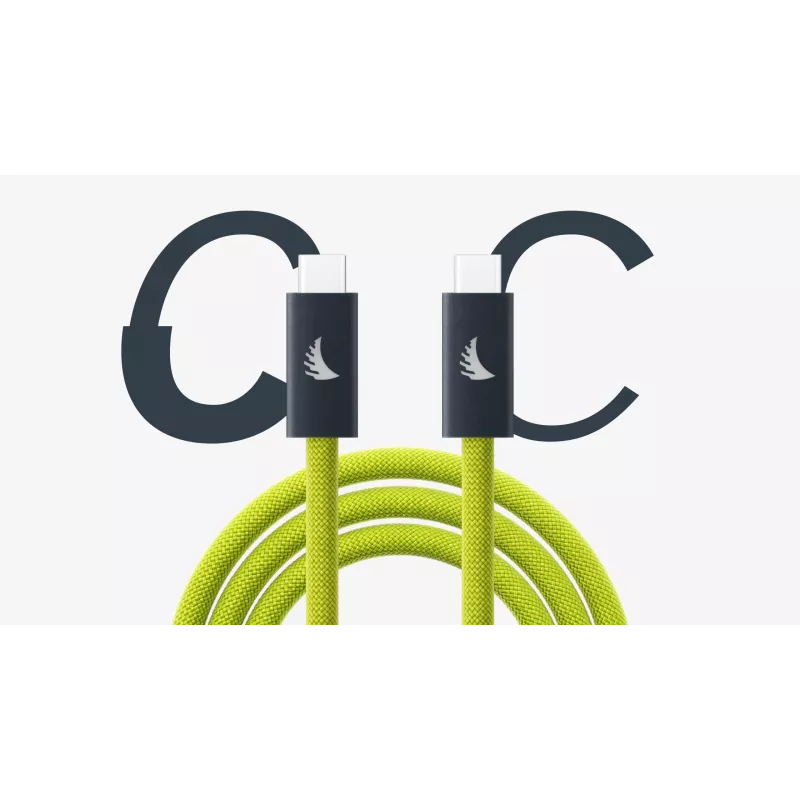 Angelbird USB-C 3.2 Solid Flex Tether Cable Lime 14.8 ft (4,5 m)