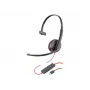 Ausinės Poly Blackwire C3210 USB-C vienos ausies (209748-22)
