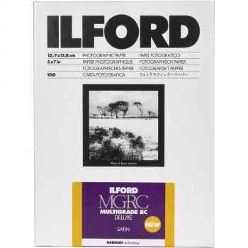ILFORD MG RC DL 13x18 cm (5x7 in) Glossy Variable Contrast Black & White Photographic Paper, 100 Sheets