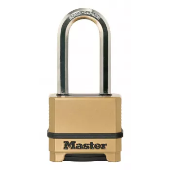 Master Lock 175EURDLH Perstatomas 4 skaitmenų derinio spynos, kietas cinko korpusas, grūdinto plieno ilgas lankas, 50 mm korpuso plotis, 8 mm lanko skersmuo, 63 mm vertikalus tarpas, 24 mm horizontalus tarpas, naudojimui viduje ir lauke