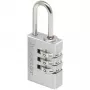 Master Lock 7620EURDCC kombinacinė spyna, aliumininis korpusas, grūdintas plieninis lankas, 4 skaitmenų perstatomas kodas, 50 mm korpuso plotis, 8 mm lanko skersmuo, sidabrinė/pilka