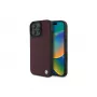 BMW iPhone 16 Pro Max Raudonas Kietas Dėklas Sign Leather Diamond Metal Logo MagSafe