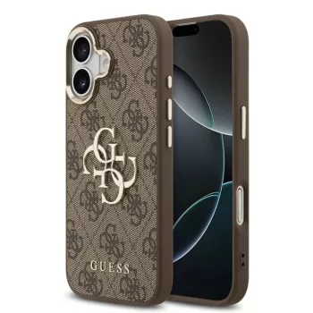 GUESS Hard Cover 4G Metal Logo Brown for Apple iPhone 17