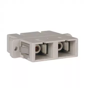 Tripp Duplex Fiber Optic MMF/SMF Multimode Singlemode Coupler SC/SC - Network Coupler - SC Multimode (Beige)