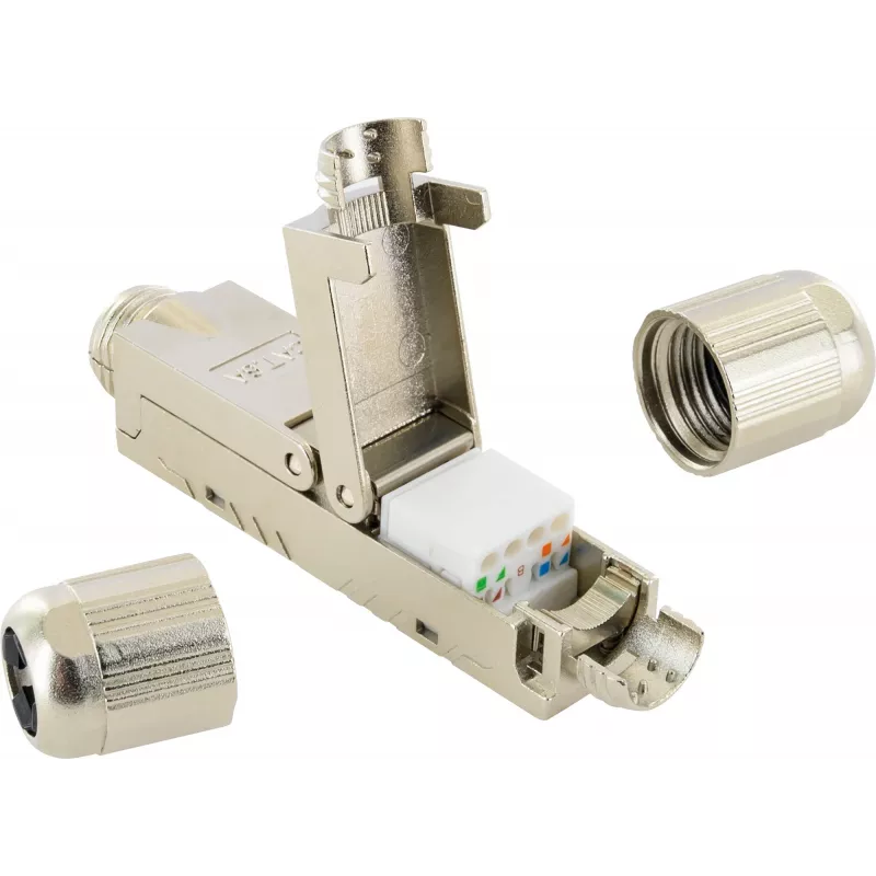 Schwaiger Keystone Network Cable Connector CAT 6A Shielded Tool-Free RJ45 Module