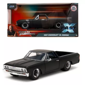 Jada Fast & Furious 1967 Chevrolet El Camino 1:24 Die-Cast Model Car (sidabrinis)